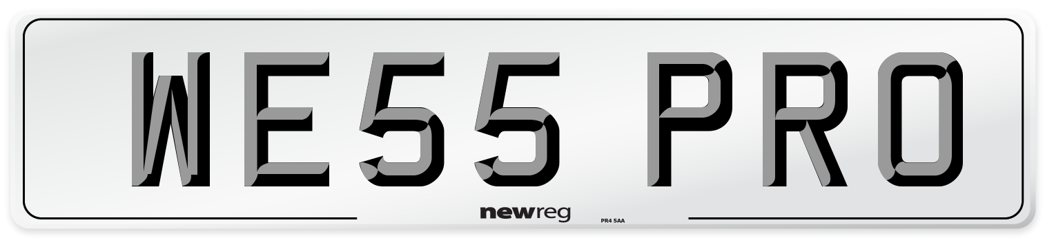 WE55 PRO Number Plate from New Reg